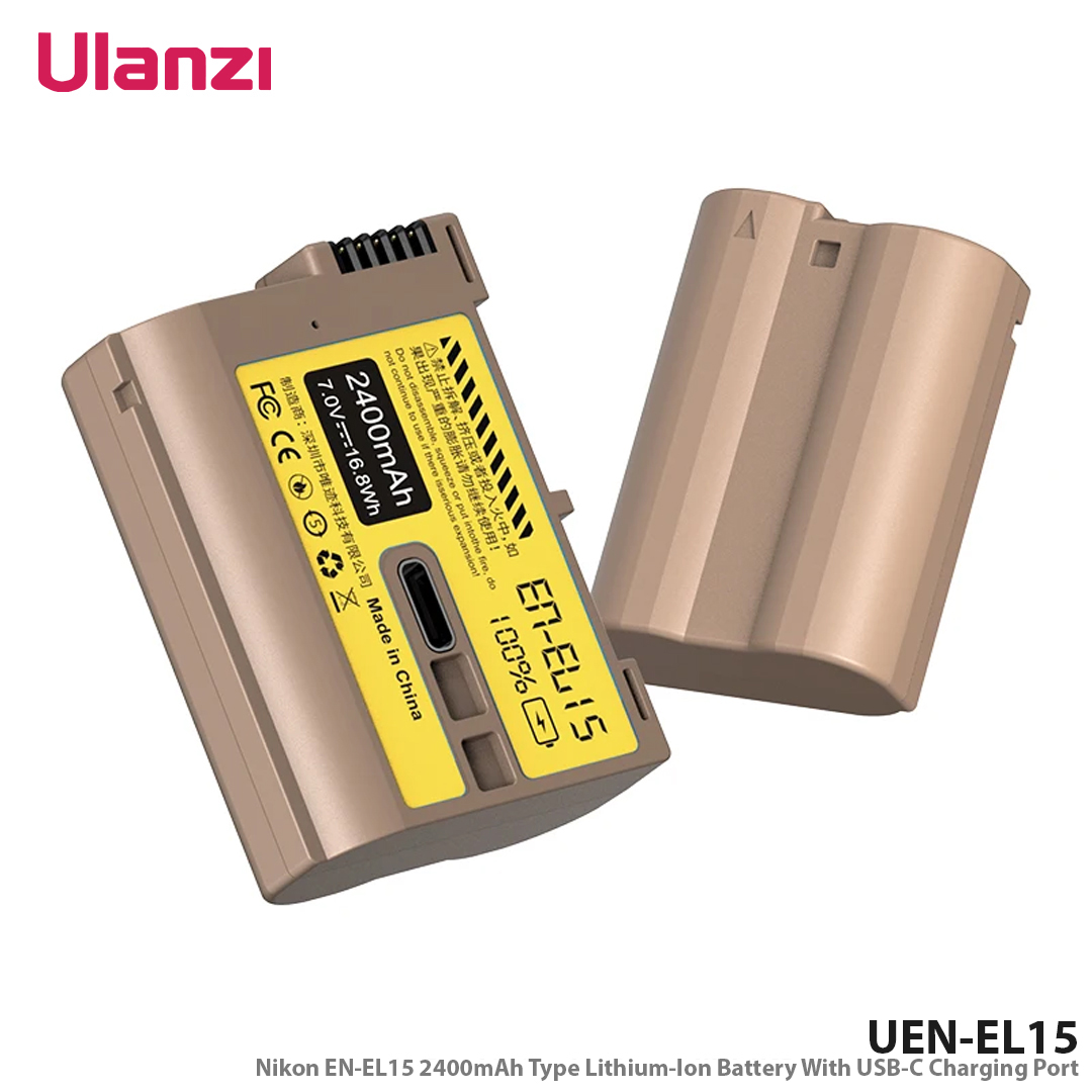 Ulanzi UEN-EL15 Nikon EN-EL15 2400mAh Type Lithium-Ion Battery With USB-C Charging Port