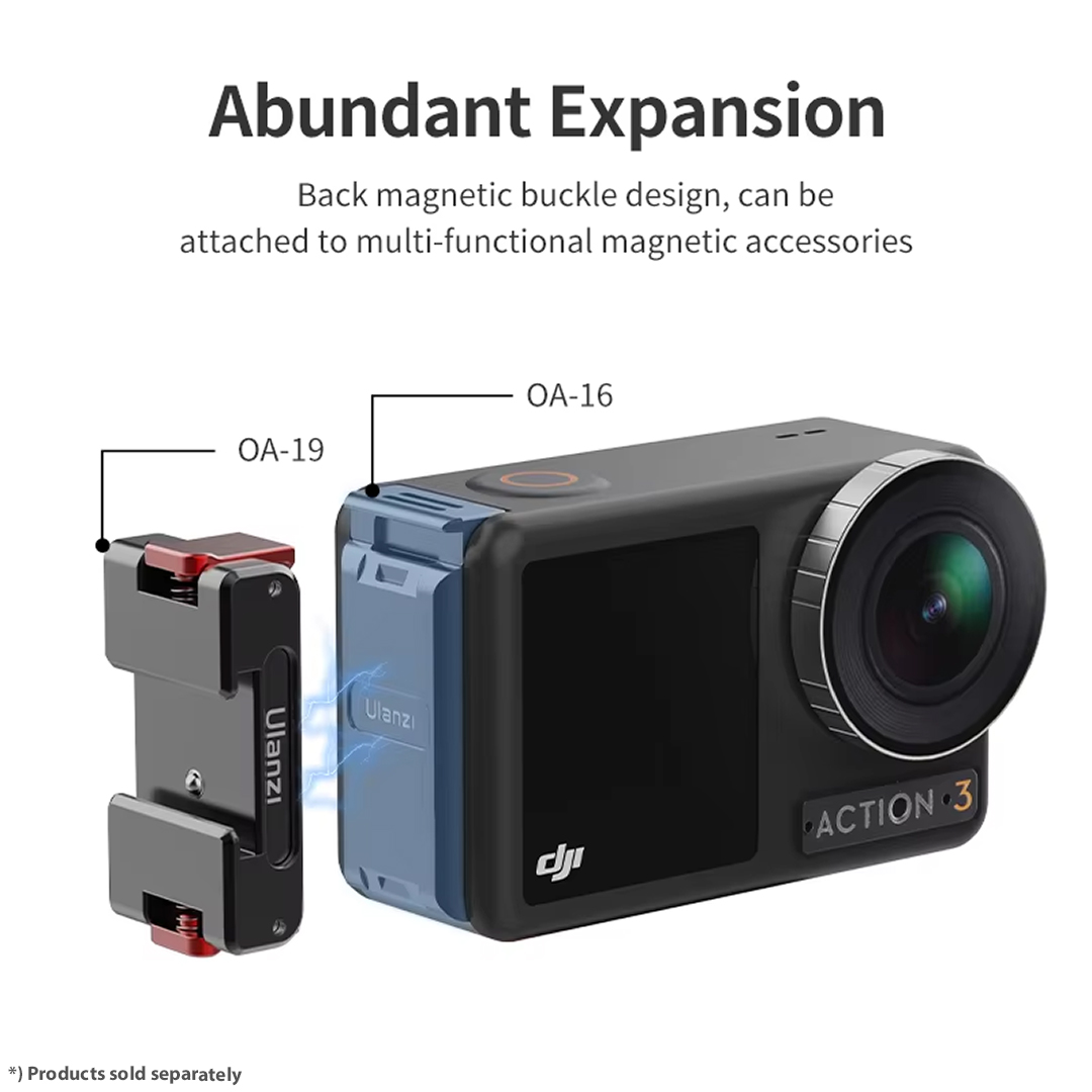 Ulanzi OA-19 Magnetic Cold Shoe Mount Expansion for DJI OSMO Action 4 - Image 7