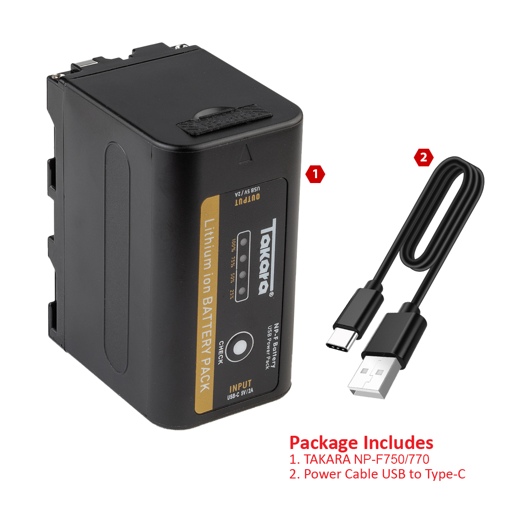 Takara NP-F750/F770 Rechargable Battery for Sony NP-F750 F770 F970 F990T F960 F550 - Image 6