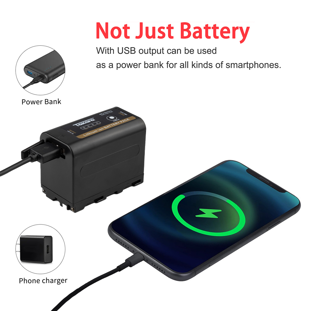 Takara NP-F750/F770 Rechargable Battery for Sony NP-F750 F770 F970 F990T F960 F550 - Image 2