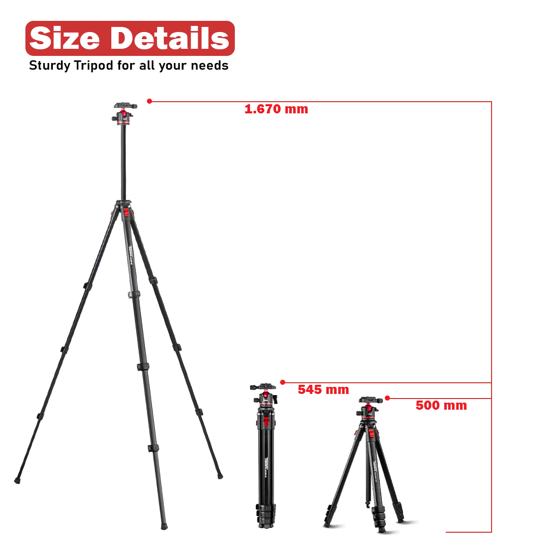 Takara PRISMA 60 Compact Traveller Tripod for Camera & Smartphone - Image 3