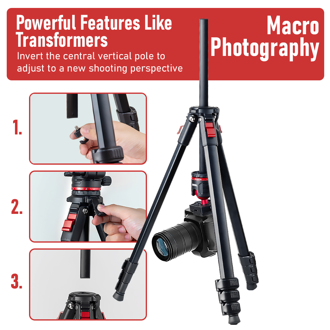 Takara PRISMA 60 Compact Traveller Tripod for Camera & Smartphone - Image 5