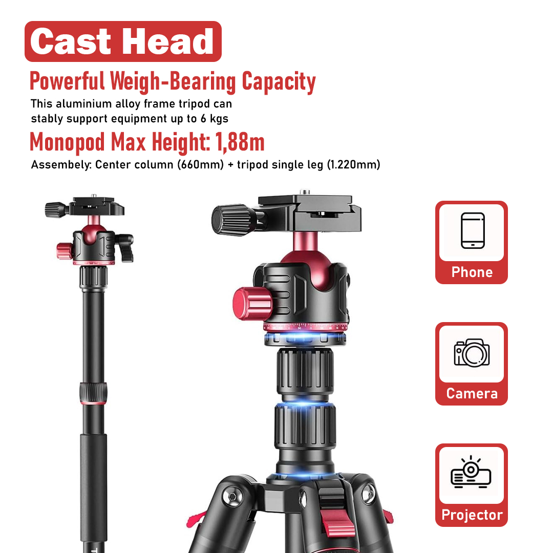 Takara ROVER 60 Compact 2 in 1 Traveller Tripod Monopod - Image 3