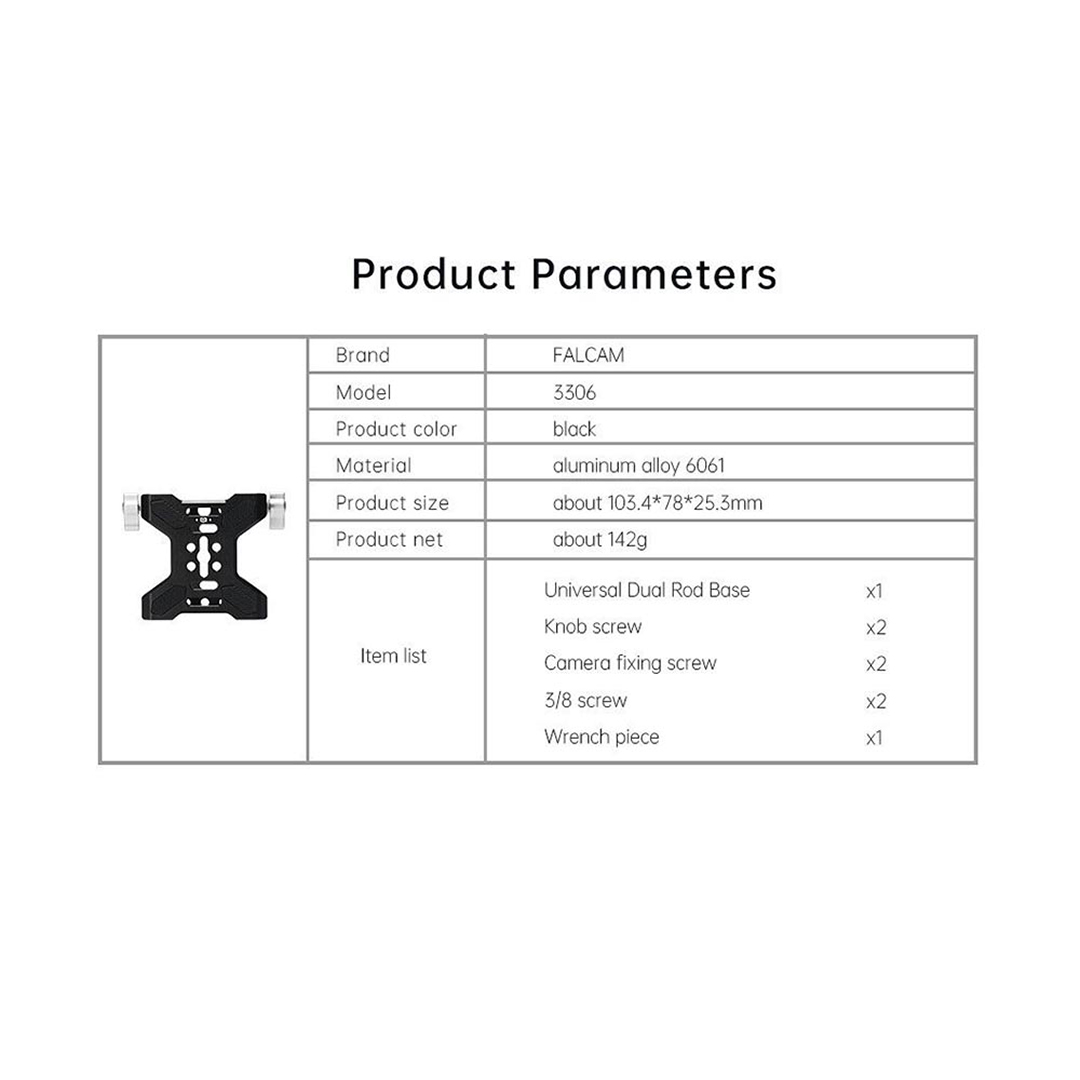 Ulanzi Falcam Baseplate Dual ROD Base 15mm Clamp - Image 7