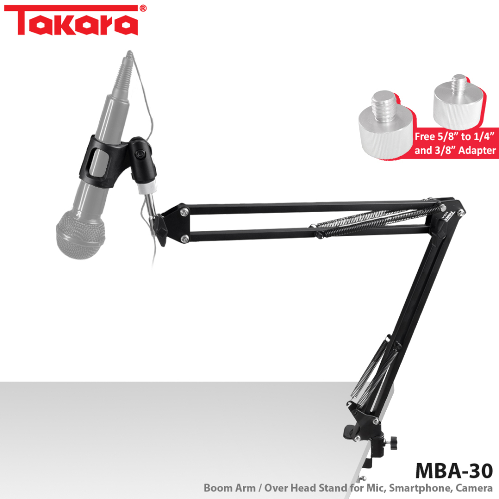 Takara MBA-30 Boom Arm / Over Head Stand for Mic, Smartphone, Camera