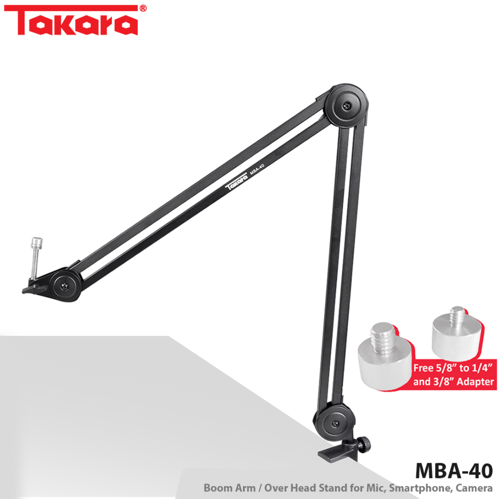 Takara MBA-40 Boom Arm / Over Head Stand for Mic, Smartphone, Camera