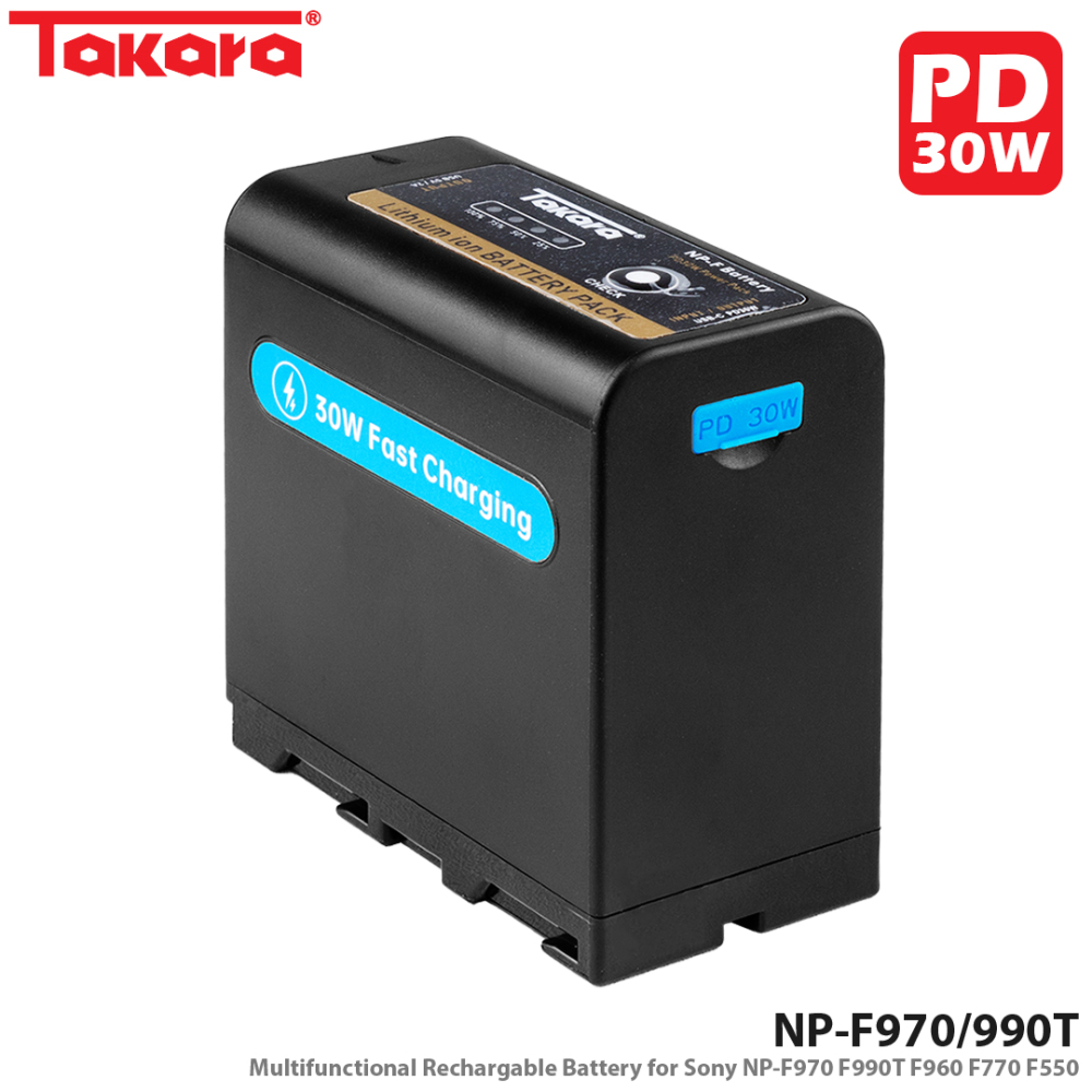 Takara NP-F970/F990T Multifunctional Rechargable Battery for Sony NP-F970 F990T F960 F770 F550