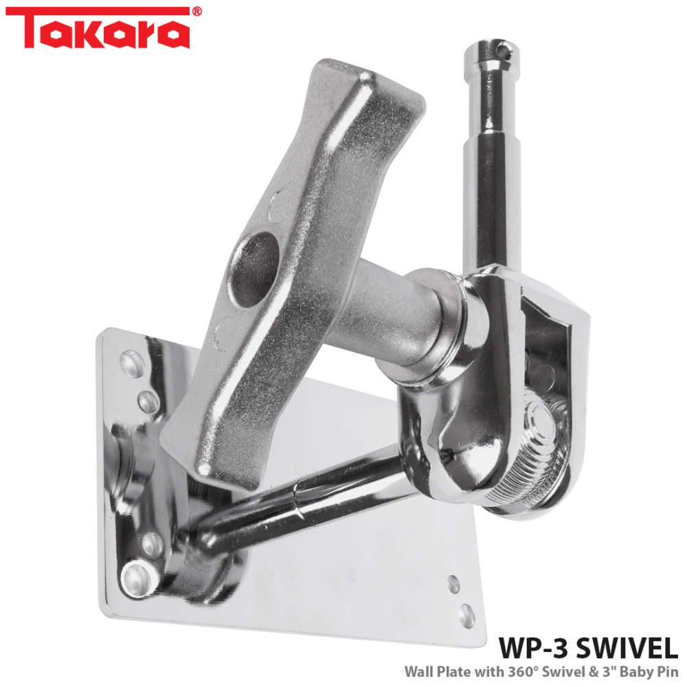 Takara WP-3 SWIVEL Wall Plate with 360° Swivel & 3" Baby Pin