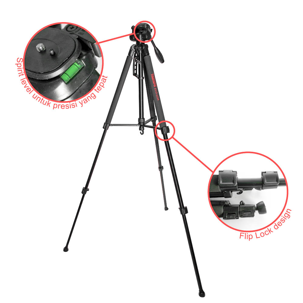 Takara ECO-233A Lightweight Tripod for Camera & Phone - Image 2