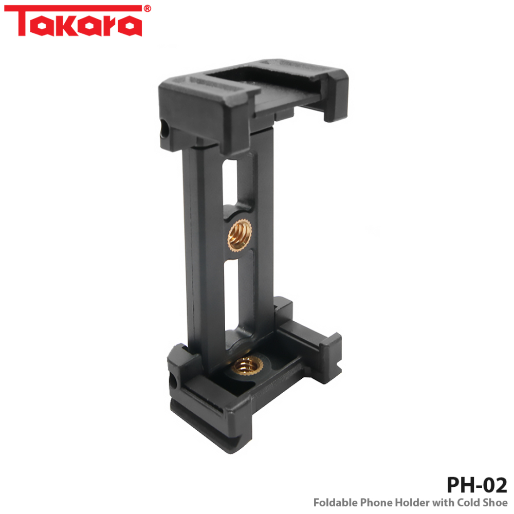 Takara PH-02 Foldable Phone Holder with Cold Shoe