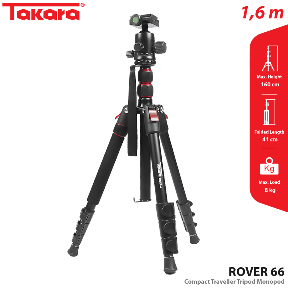Takara ROVER 66 Compact Traveller Tripod Monopod