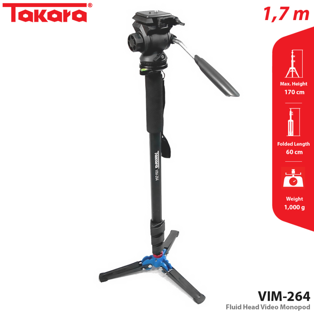 Takara VIM-264 Fluid Head Video Monopod