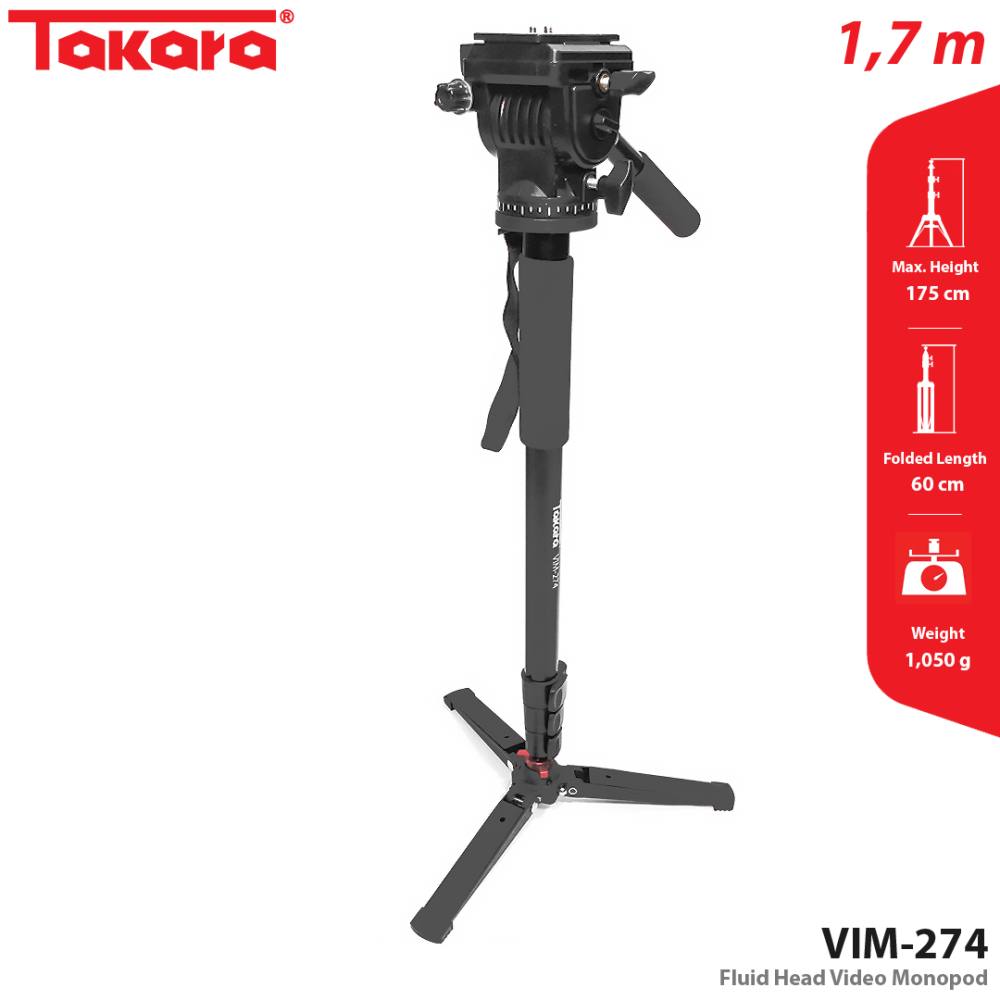 Takara VIM-274 Fluid Head Video Monopod