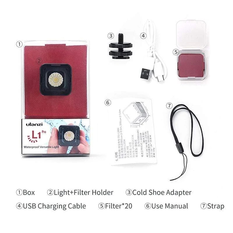 Ulanzi L1 Pro Mini Waterproof LED Light for Camera Smartphone - Image 5