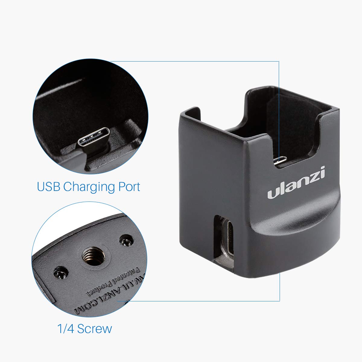 Ulanzi OP-2 Charging Port for DJI OSMO Pocket with Tripod Base 1/4″ - Image 2