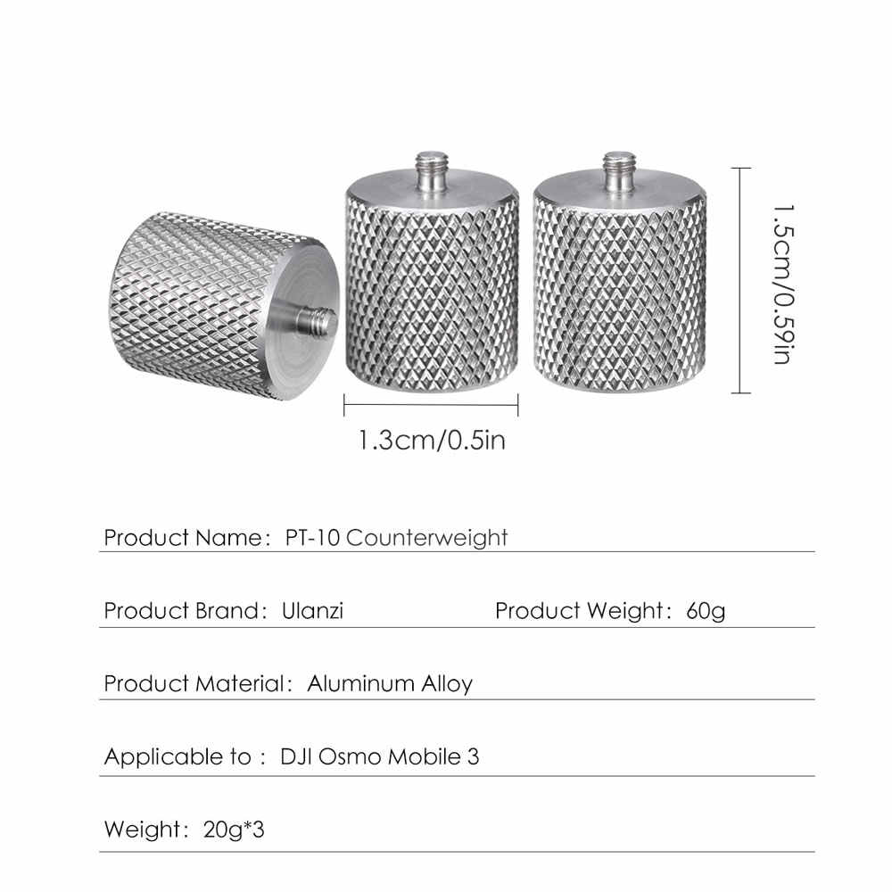 Ulanzi PT-10 Anti Shake Balancing Counterweight for DJI OSMO Mobile 3 - Image 6