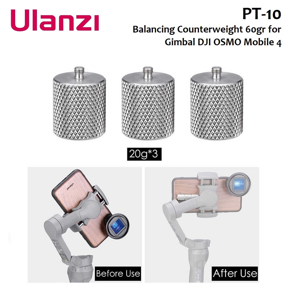 Ulanzi PT-10 Anti Shake Balancing Counterweight for DJI OSMO Mobile 3