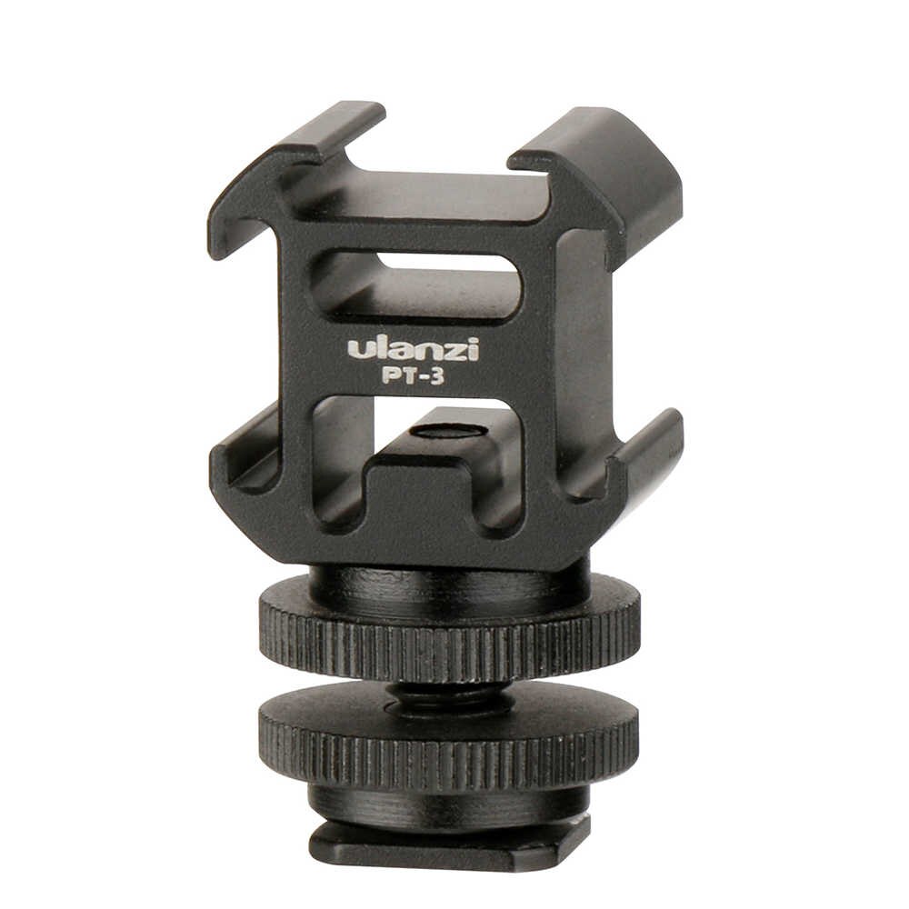 Ulanzi PT-3S Triple Cold Shoe Mount Adapter for Mic LED Flash - Image 3