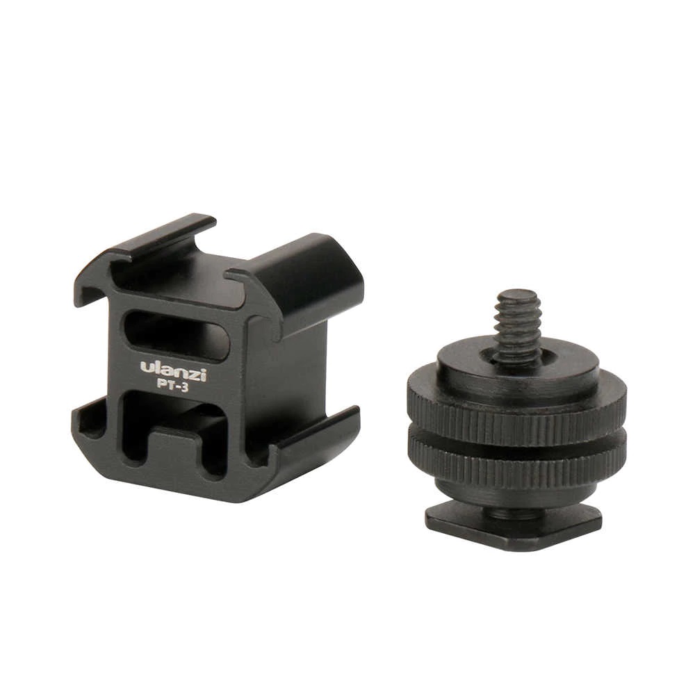 Ulanzi PT-3S Triple Cold Shoe Mount Adapter for Mic LED Flash - Image 4