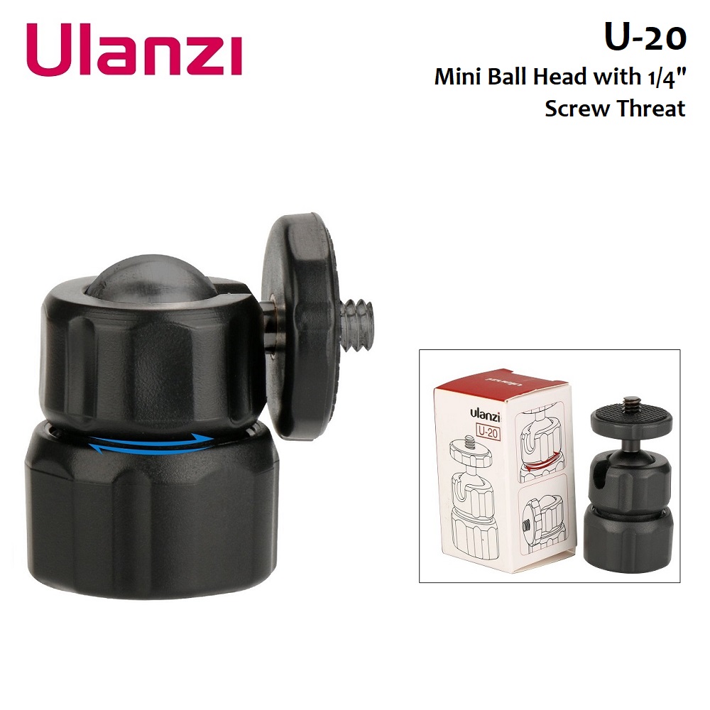 Ulanzi U-20 Mini Ball Head for Tripod or Hand Grip