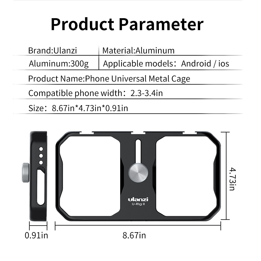 Ulanzi U-Rig II Metal Smartphone Phone Video Rig Stabilizer Grip Cage - Image 7