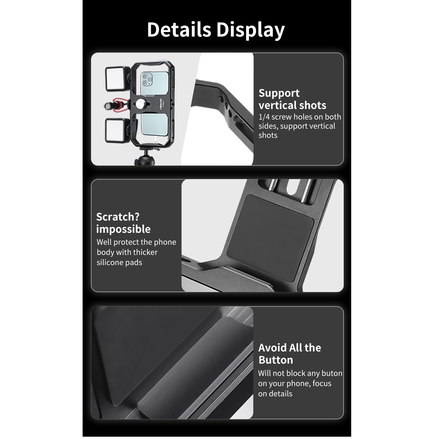 Ulanzi U-Rig II Metal Smartphone Phone Video Rig Stabilizer Grip Cage - Image 6