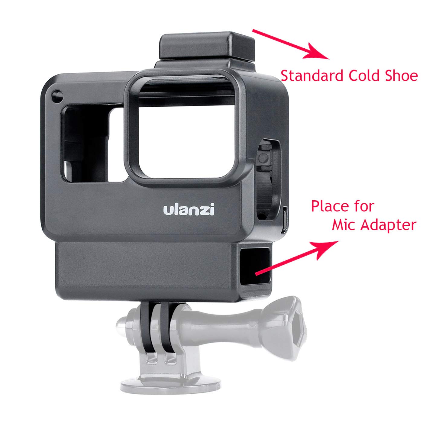 Ulanzi V2 GoPro Protective Vlog Cage Housing Case with Cold Shoe Mount - Image 2
