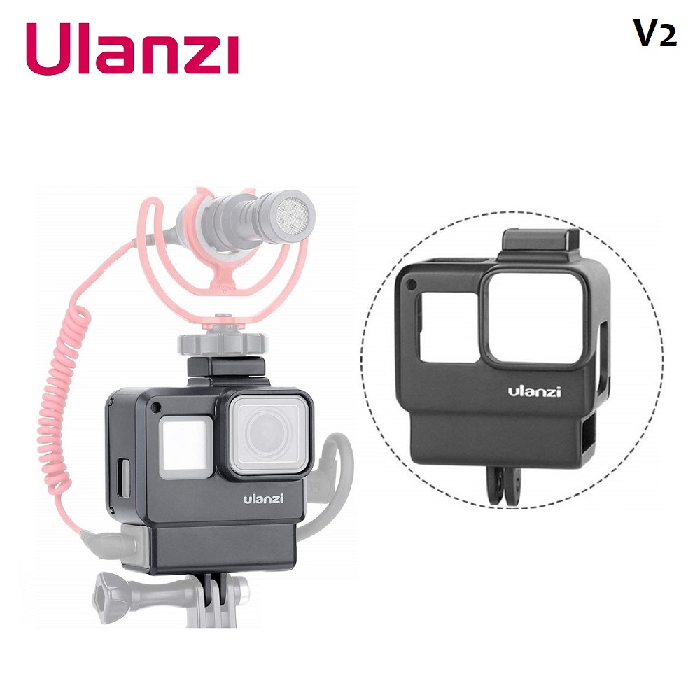 Ulanzi V2 GoPro Protective Vlog Cage Housing Case with Cold Shoe Mount