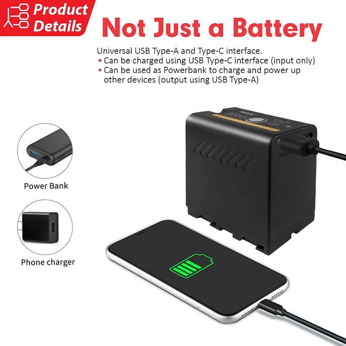 Takara Battery for Sony NP-F970 / F990T - Image 3
