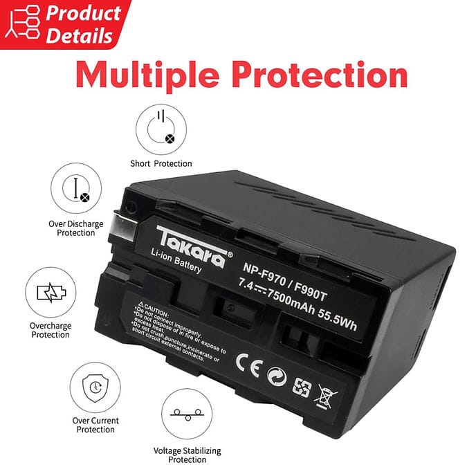 Takara Battery for Sony NP-F970 / F990T - Image 5