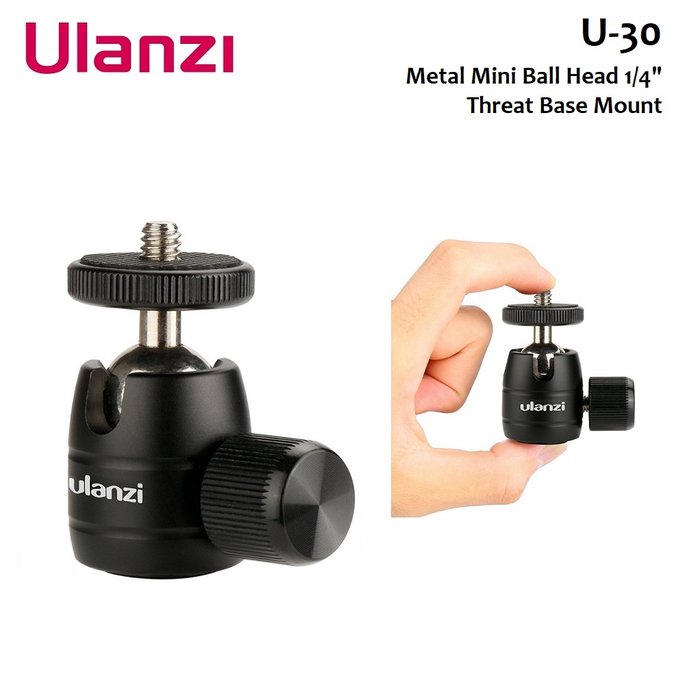 Ulanzi U-30 Metal Mini Ball Head for Tripod or Hand Grip