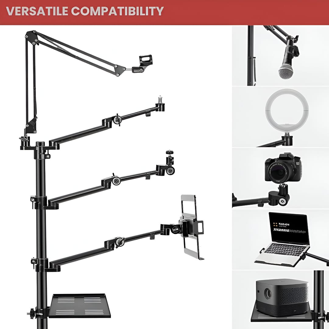 Takara Branchie-06 Multi Boom Arm Over Head Stand for Gadget Mic Camera Laptop Tablet - Image 2