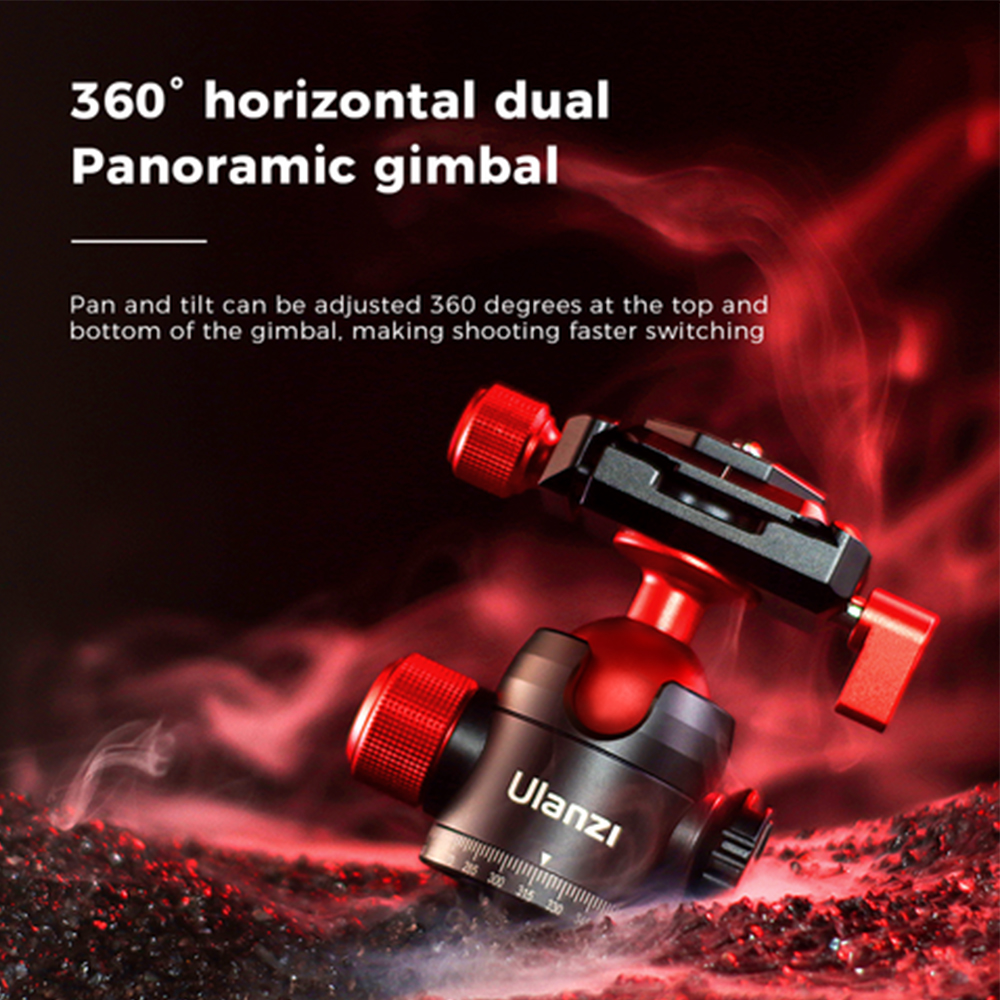 Ulanzi U-70 Creative Ball Head with Cold Shoe & Arca Swiss Plate - Image 3