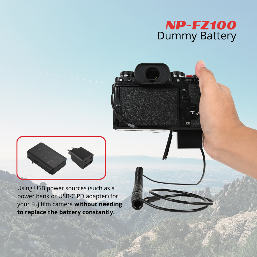 Takara Dummy Battery USB Type-C for SONY NP-FZ100 - Image 4