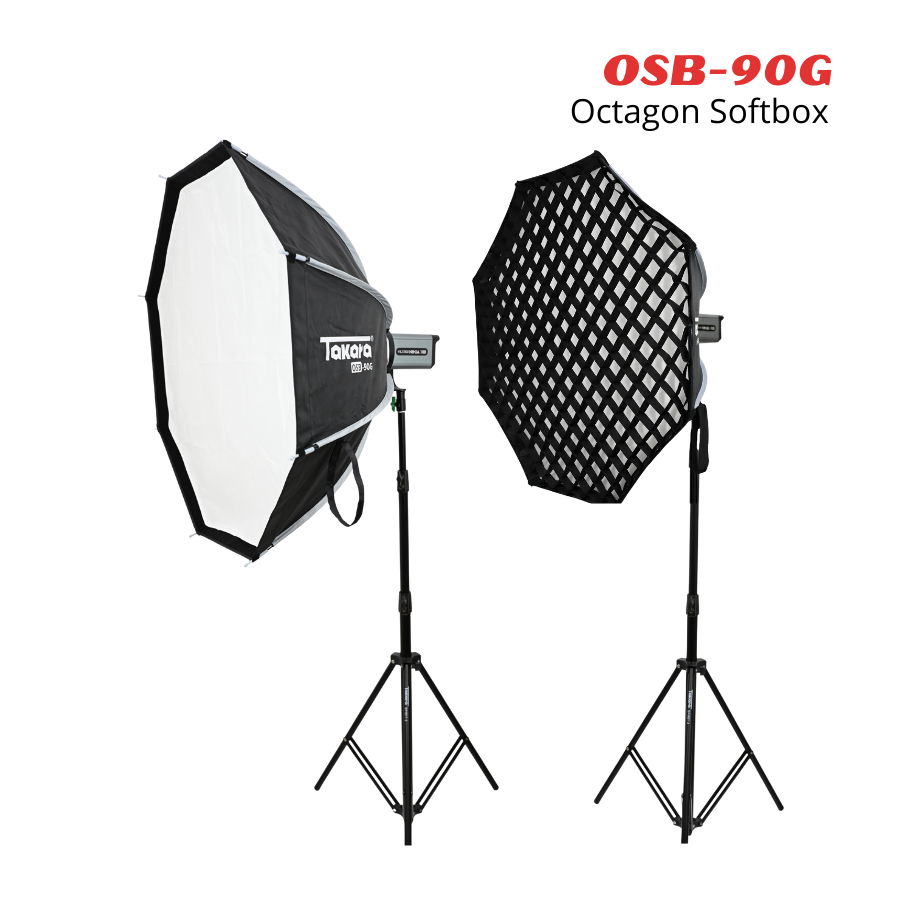 Takara OSB-90G Quick Release Octagon Softbox 90cm with Honeycomb Grid Lightweight & Foldable Umbrella Softbox - Image 7
