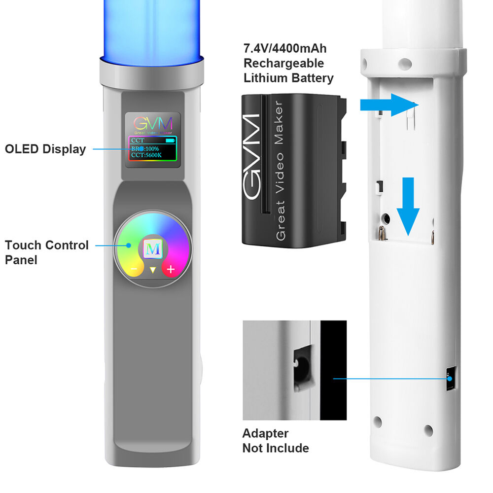 GVM-T20R 20W RGB & Bi-Color Wand Light Led Stick - Image 4