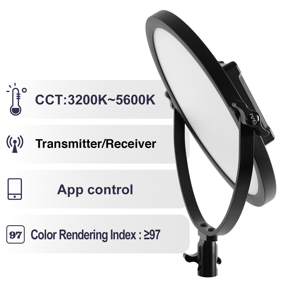 Kit Luce Anulare GVM 600S 90W – Bi-Colore 3200-5600K, CRI 97, Con Barre LED Rimovibili E Treppiede, Per Video E Streaming