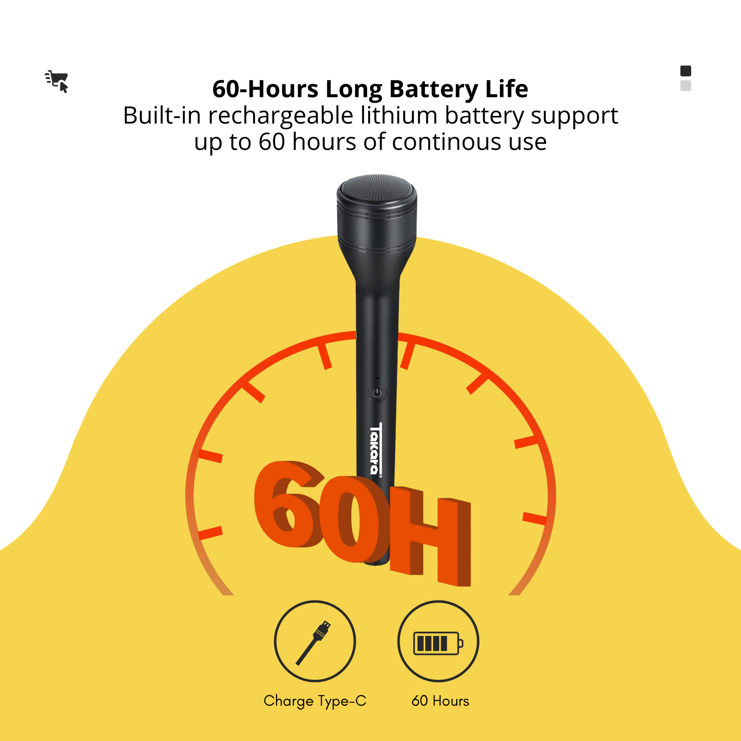 Takara HM-200 Wireless Handheld Mic Microphone Universal Compability - Image 3