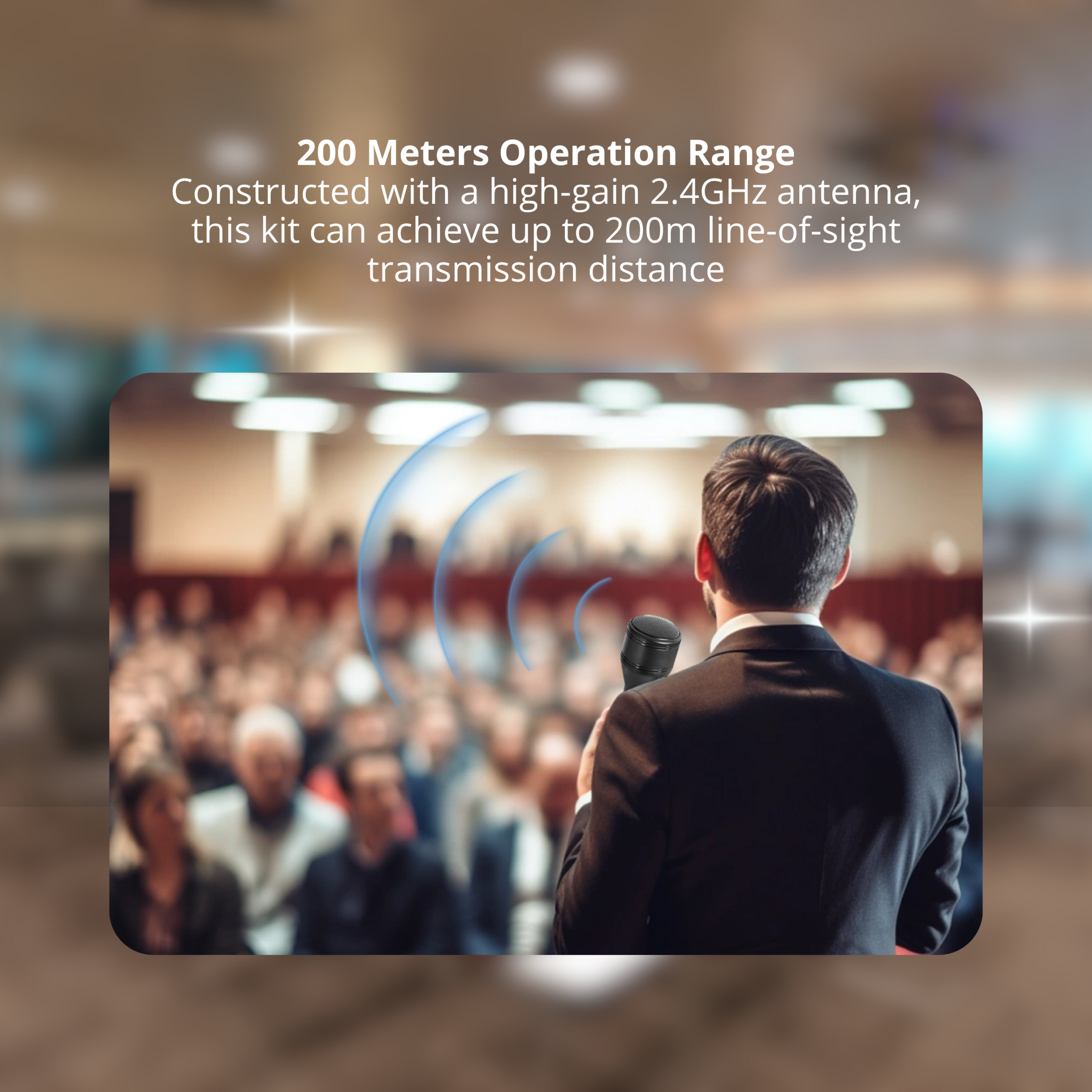 Takara HM-200 Wireless Handheld Mic Microphone Universal Compability - Image 5