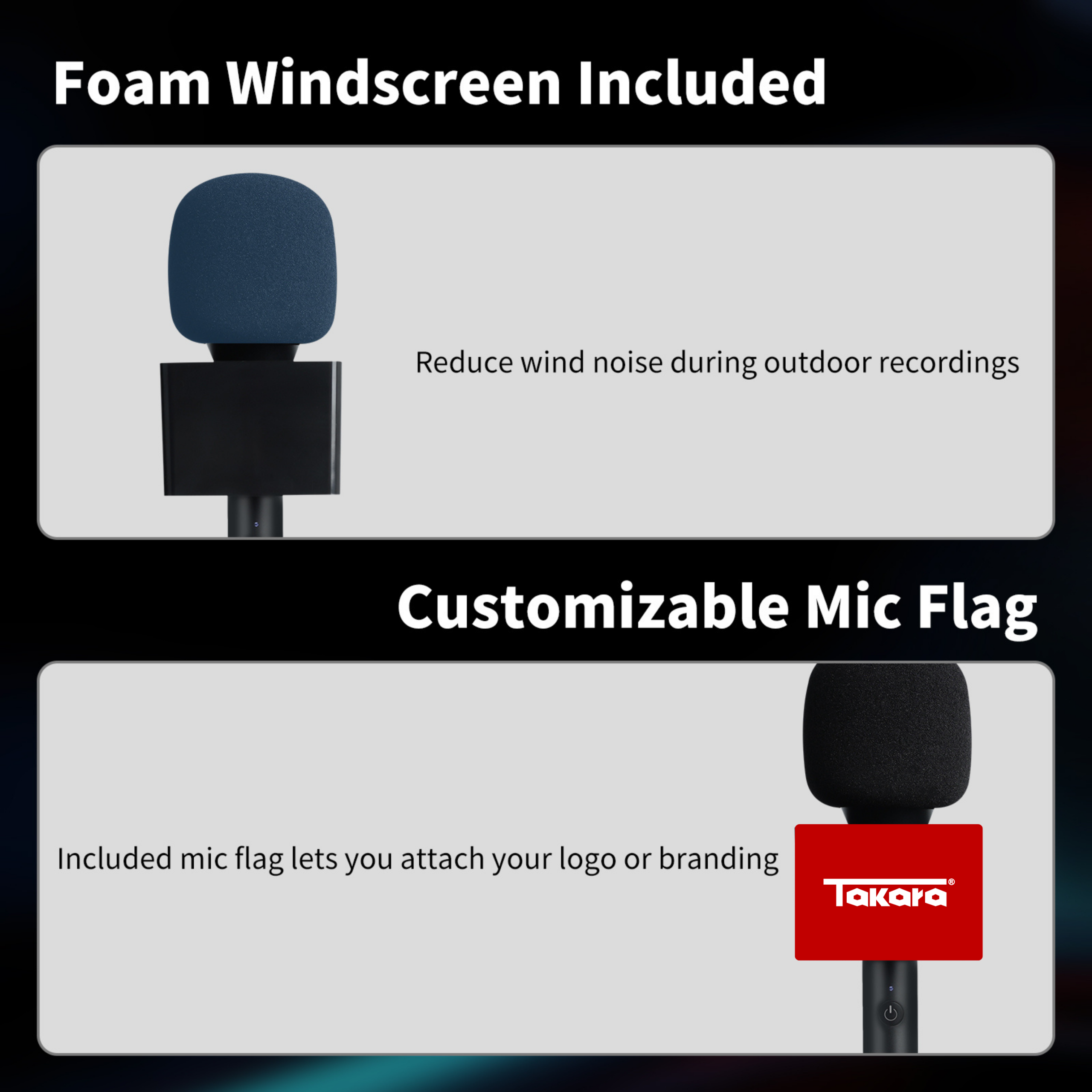 Takara HM-200 Wireless Handheld Mic Microphone Universal Compability - Image 6