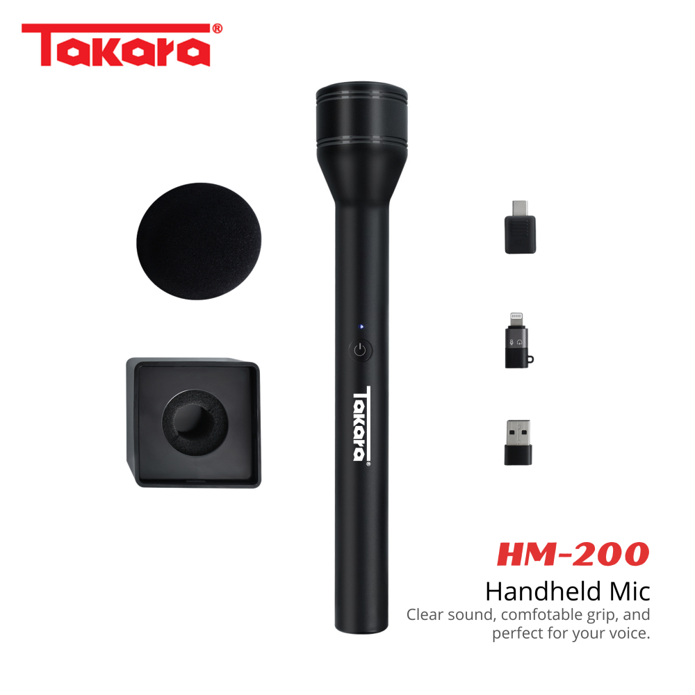 Takara HM-200 Wireless Handheld Mic Microphone Universal Compability