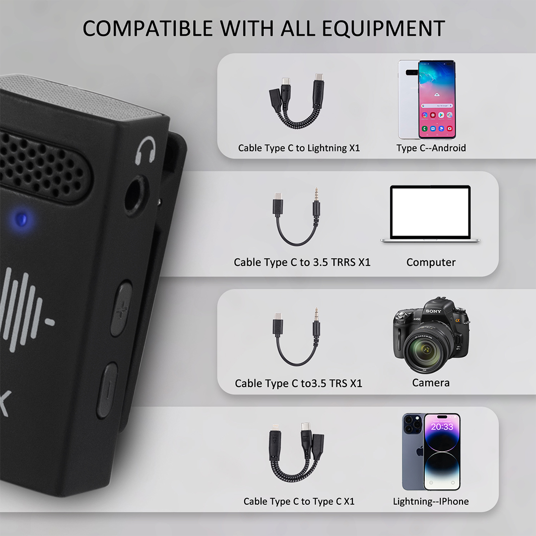 Takara INTRO X3 Digital Wireless Mic Microphone with Charging Case - Image 6