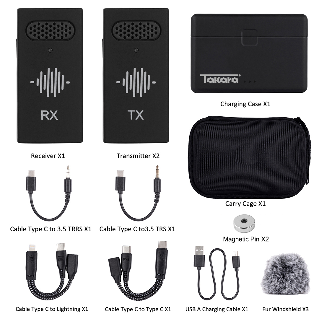 Takara INTRO X3 Digital Wireless Mic Microphone with Charging Case - Image 7