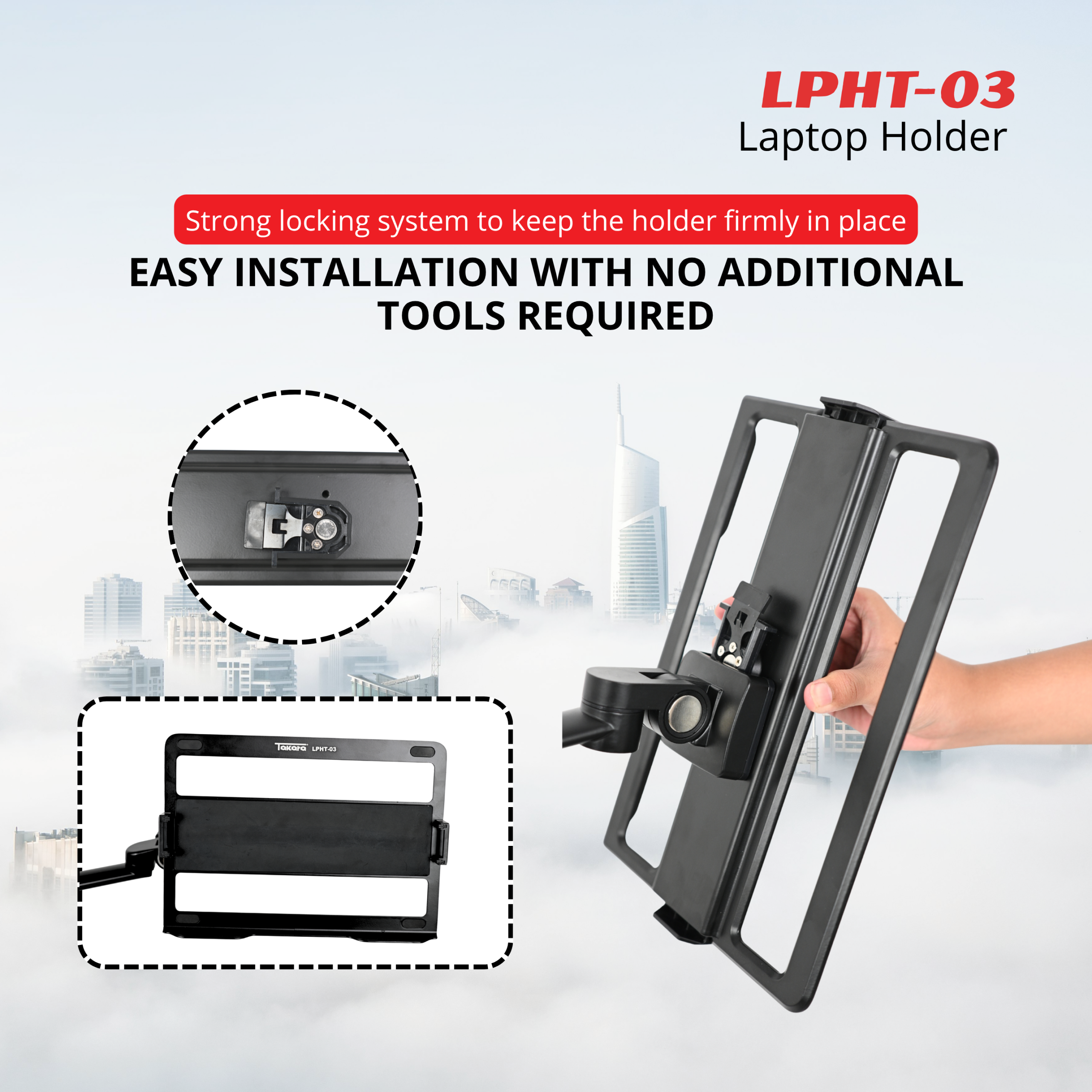 Takara LPHT-03 Laptop Holder for HTBA-01 Half Type Boom Arm 1 - Image 5