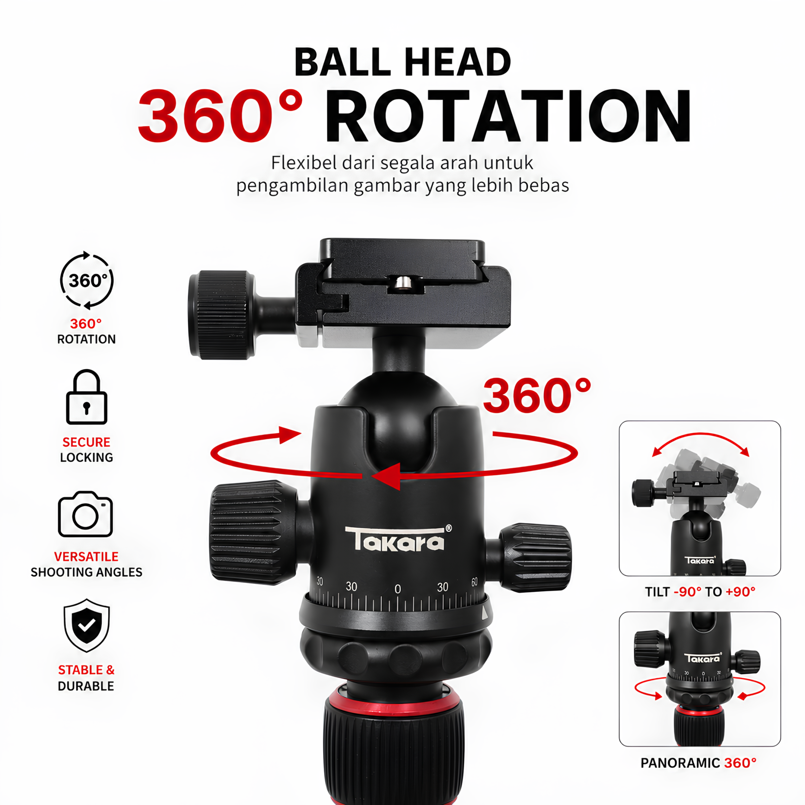 Takara Rover 88 Boom Arm Flatlay Tripod - Image 8