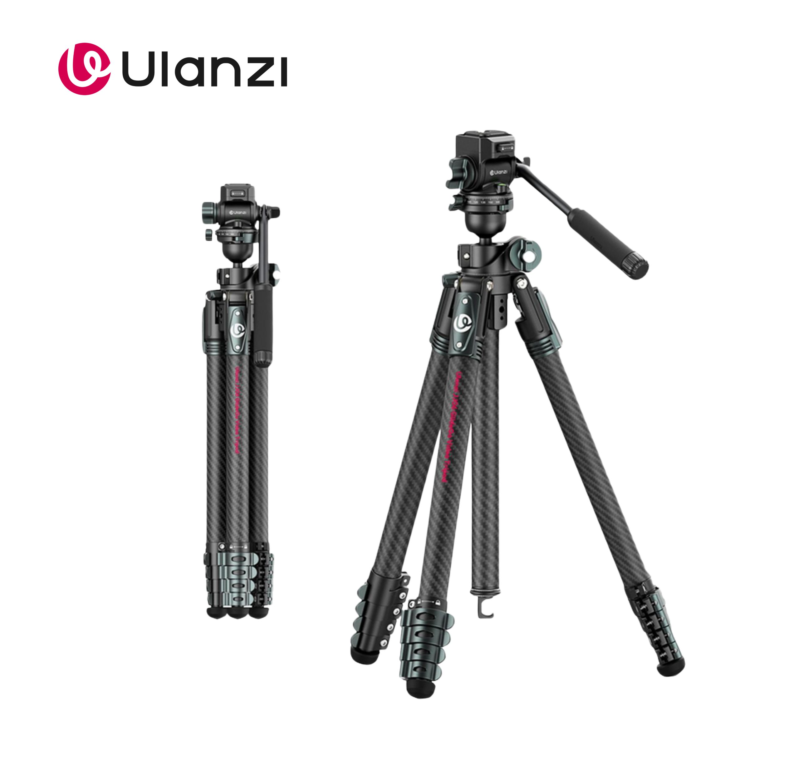 Ulanzi GlideGo JJ06 Carbon Fiber Travel Video Tripod with UKA Quick Release Head
