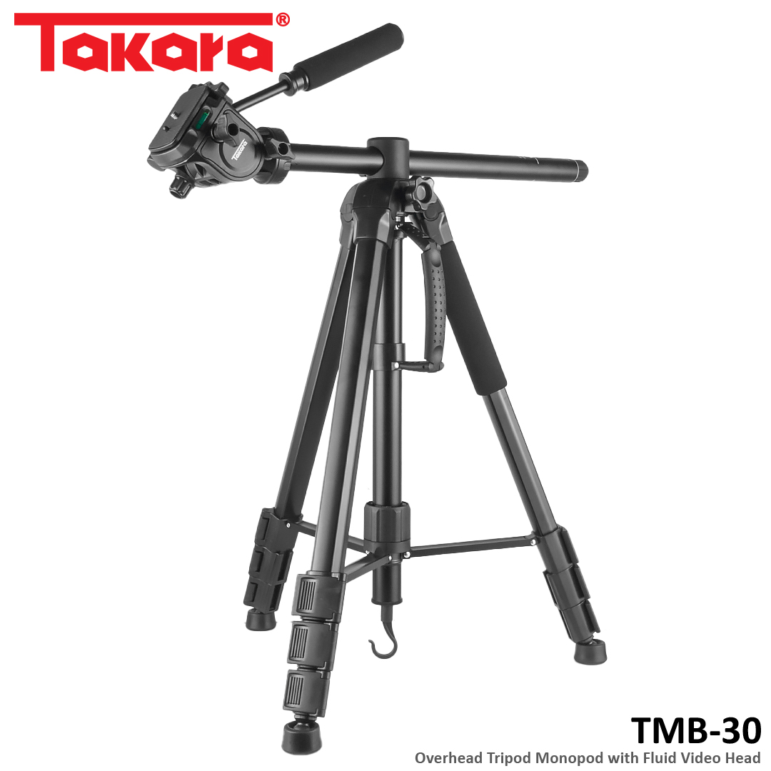 TMB-30 Overhead Flatlay Tripod Monopod with Fluid Video Head