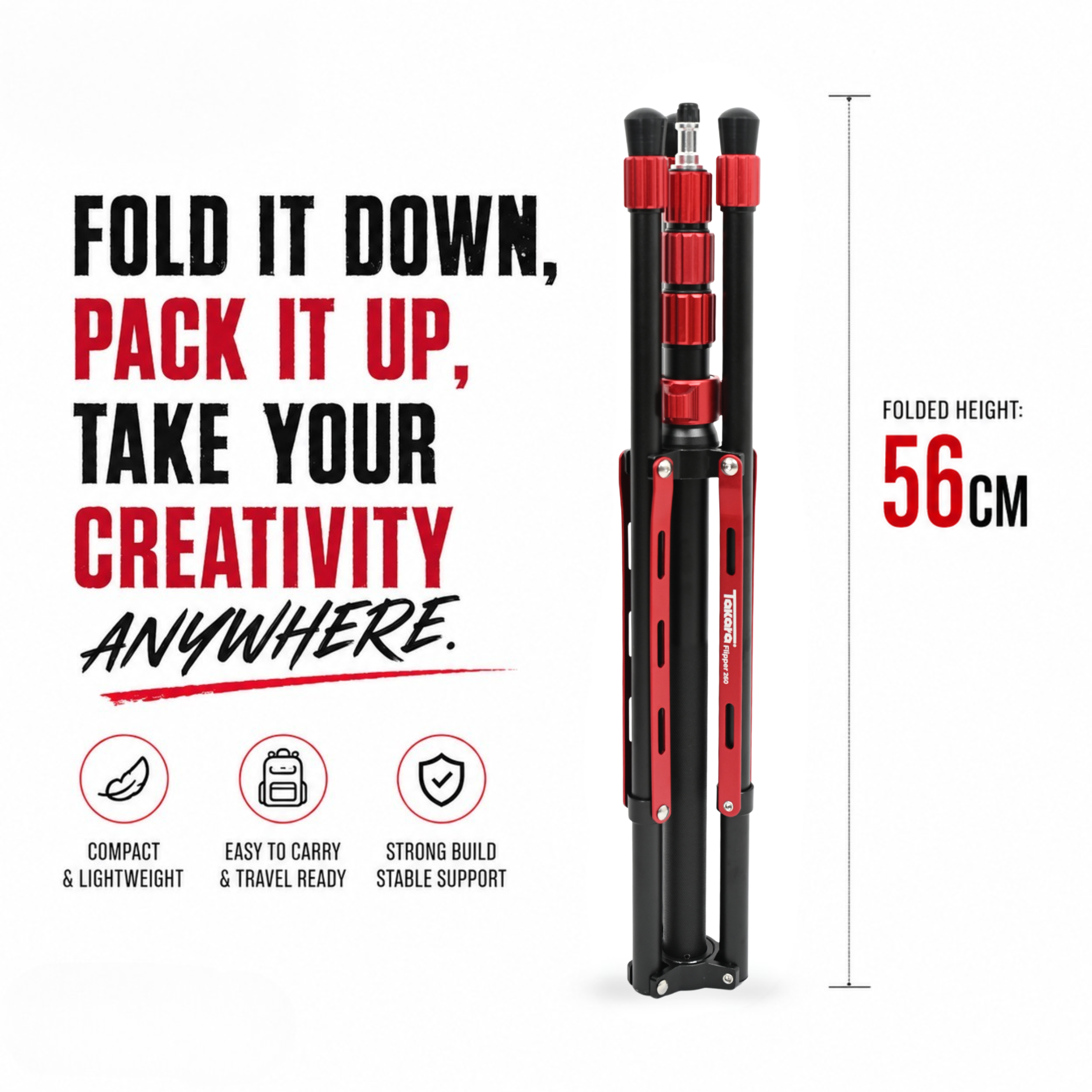 Takara Flipper 260 Travel Light Stand Aluminum Portable & Multi-Section (Copy) - Image 3