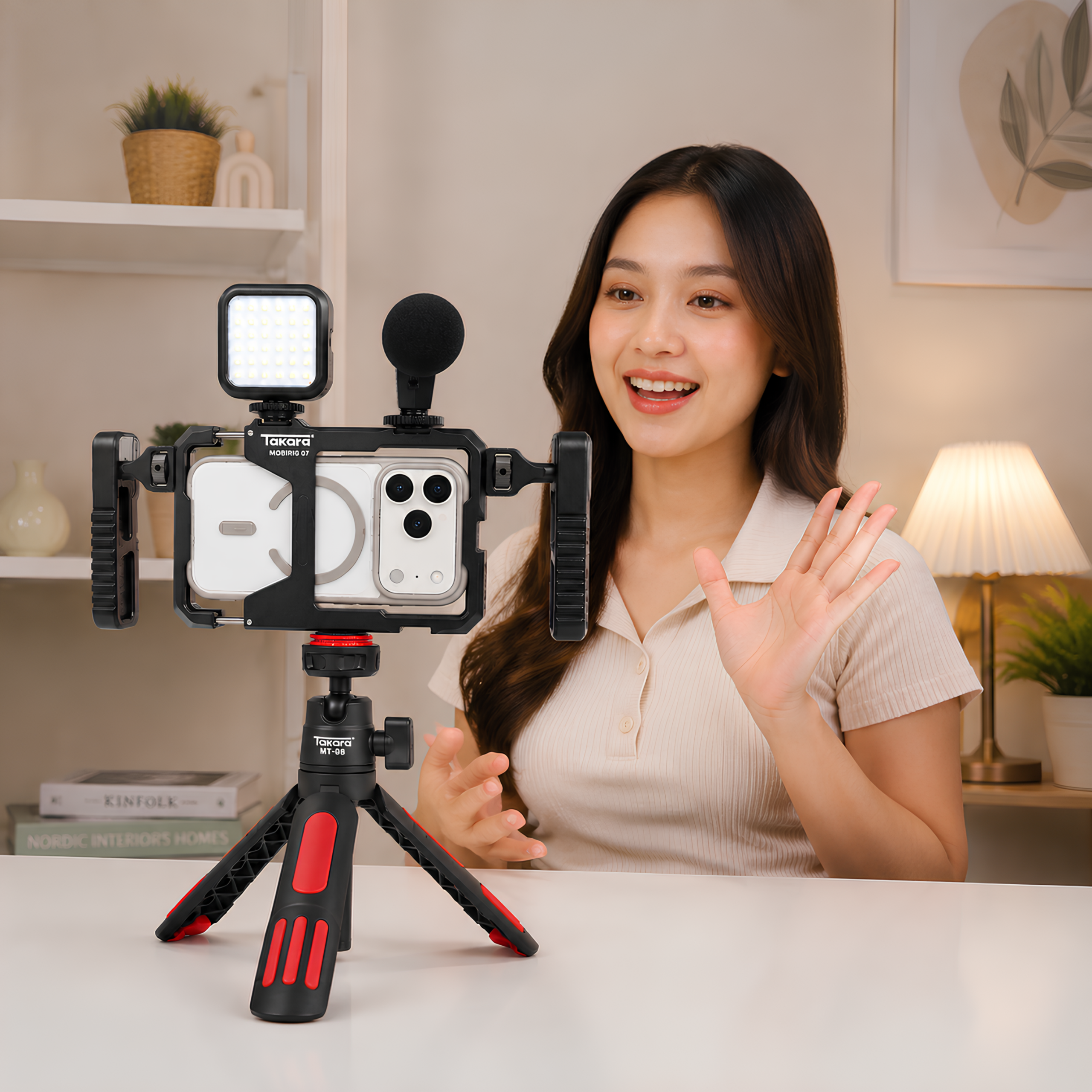 Takara Mobirig 07 Metal Cage Video Rig with Dual Handle Grip for Smartphone - Image 10