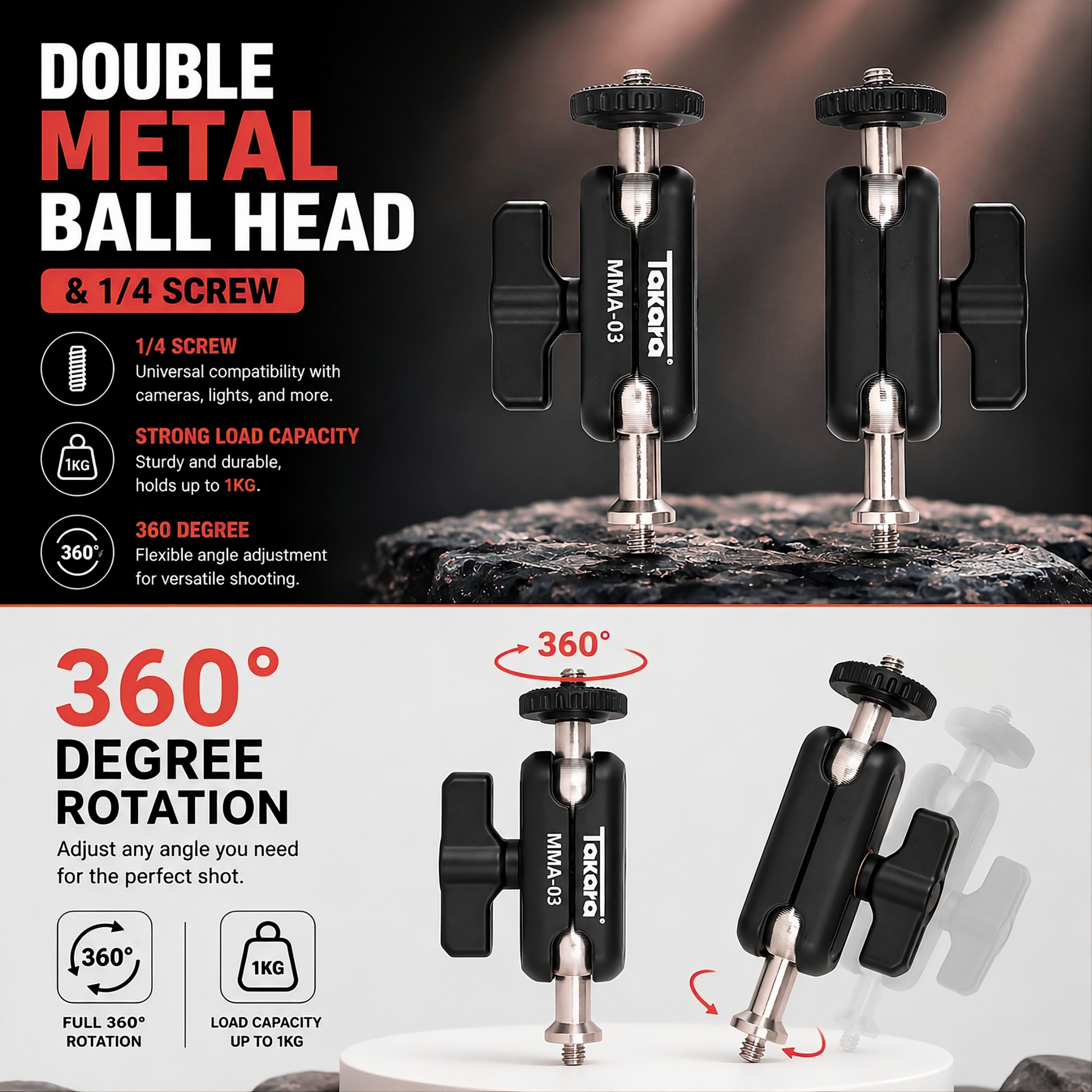 Takara MMA-03 Mini Magic Arm with Double Ball Head - Image 3